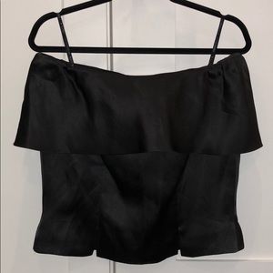 CHETTA B SILK OFF SHOULDER TOP